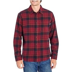 Eddie Bauer Bristol Men's Flannel Shirt‎ Dark Berry  (XX-Large)